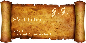 Gál Frida névjegykártya